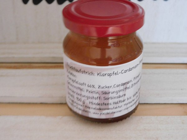 Klarapfel-Cardamom-Piment-Gelee 150g Waschküchenedition