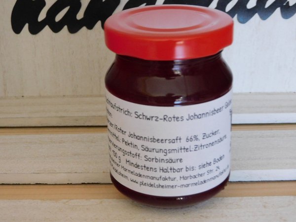 Schwarz/Rotes Johannisbeer Gelee 150g